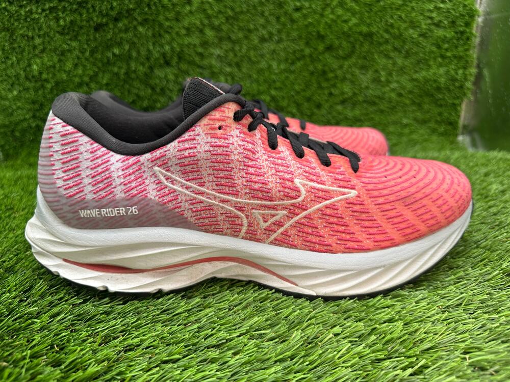 Mizuno Wave Rider 26 J1GD227524 Athletic Sneaker Women's 11 Pink Knit Training